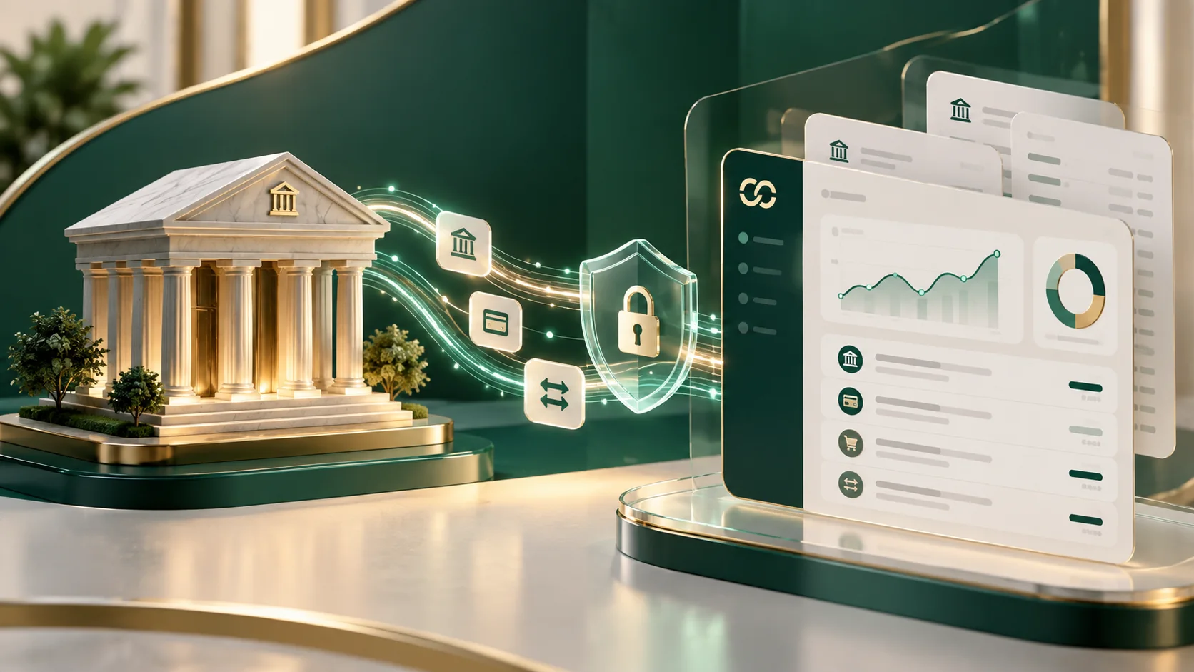 Ilustração: dados do banco chegam protegidos ao painel do ConnectCondo